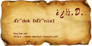 Ádok Dániel névjegykártya
